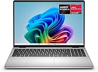 Dell 16 DC16256 Laptop: 16" 2K Touchscreen, AMD Ryzen AI 7 350, 32GB DDR5 RAM, 1TB SSD, Copilot+ PC