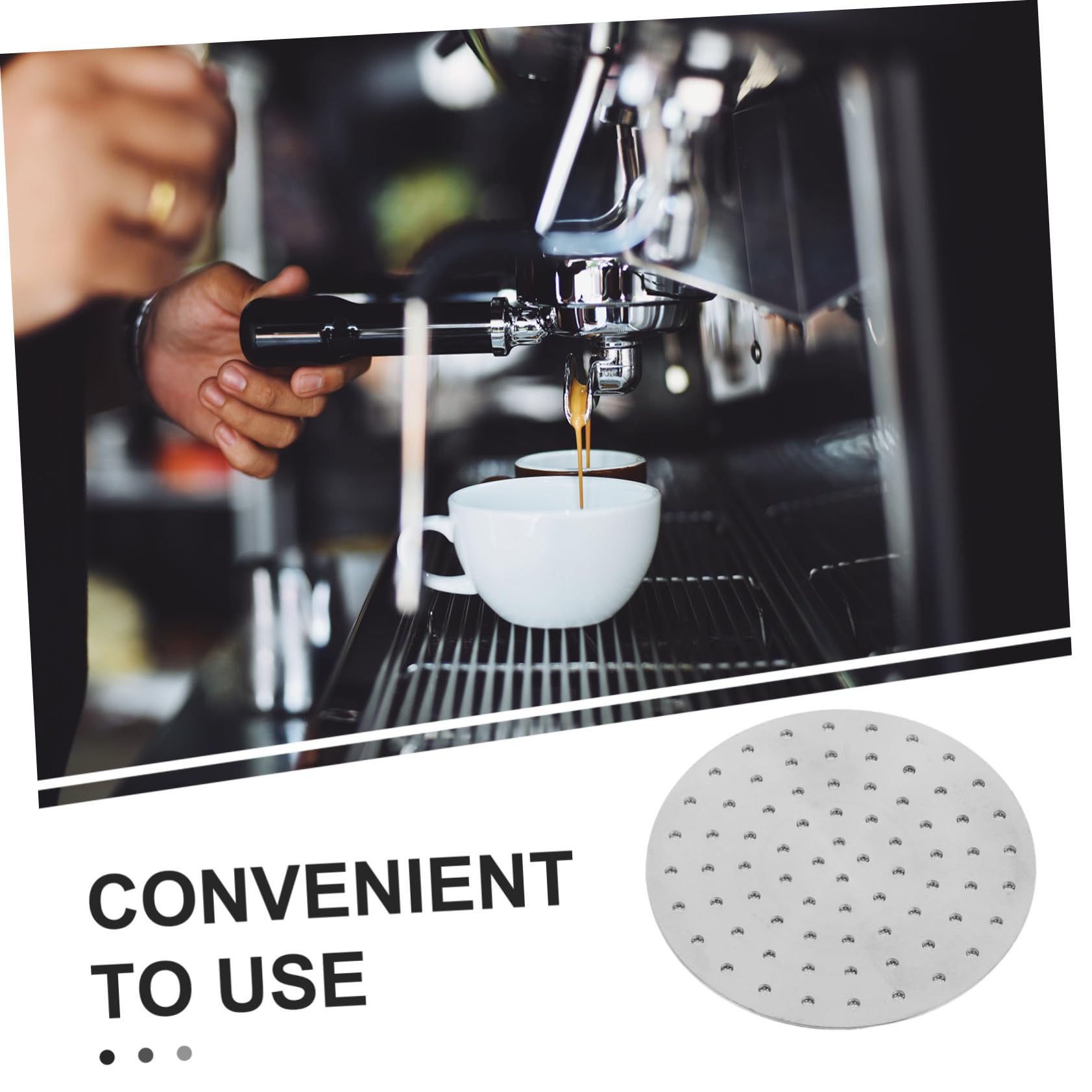TEHAUX 4 Stück Edelstahl Espresso Puck Screen Wiederverwendbarer Kaffeesieb Metallfilter mit Präzisem Mesh für Gleichmäßige Extraktion Rostfrei Leicht zu Reinigen für Kaffeezubereitung