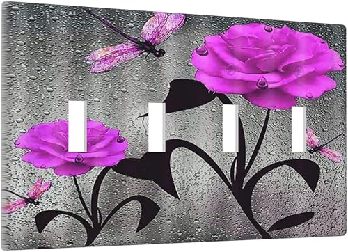 Miniatura 98 de Cubierta de interruptor de luz de palanca de hojas tropicales negras y doradas, hoja de palmera, decoración de 1 cuadrilla, placa frontal eléctrica