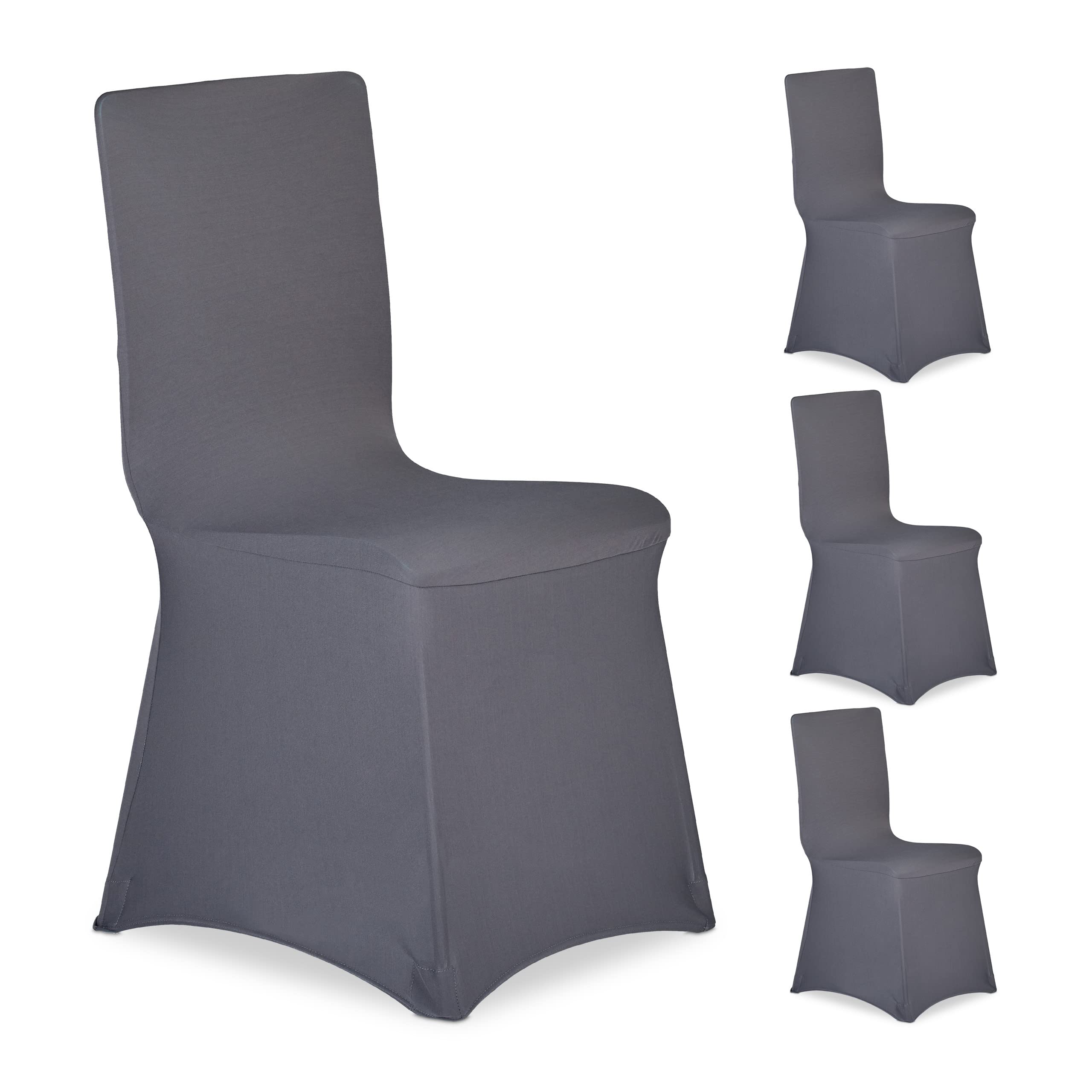 Relaxdays Stuhlhussen 8er Set aus Polyester und Elasthan