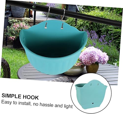 Miniatura 3 de Gogogmee Maceta de plástico para colgar en la pared de media ronda para jardinera decorativa de pared