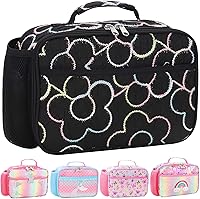 Vista 46 de RHCPFOVR Lonchera para niños – Lonchera aislada para niños y niñas, bolsa de almuerzo lavable y lonchera reutilizable para niños pequeños a prueba