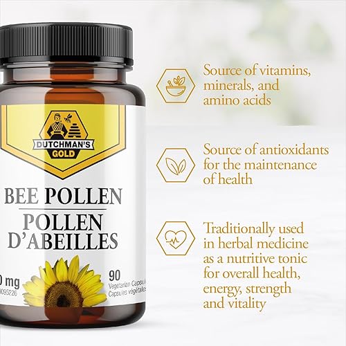 Miniatura 3 de Dutchman's Gold Pure Bee Polen Cápsulas 500 mg - 90 caps