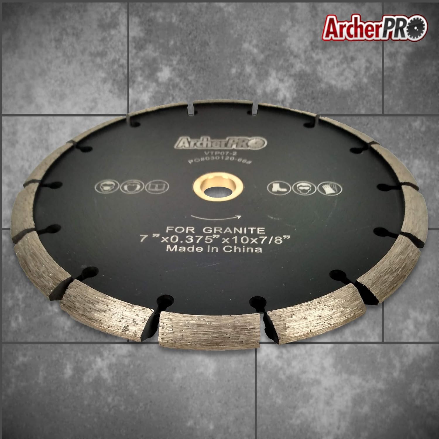 Archer PRO 7" in. Crack Chaser Diamond Blades for Concrete, Granite and Marble Repair. for use on Angle Grinder.