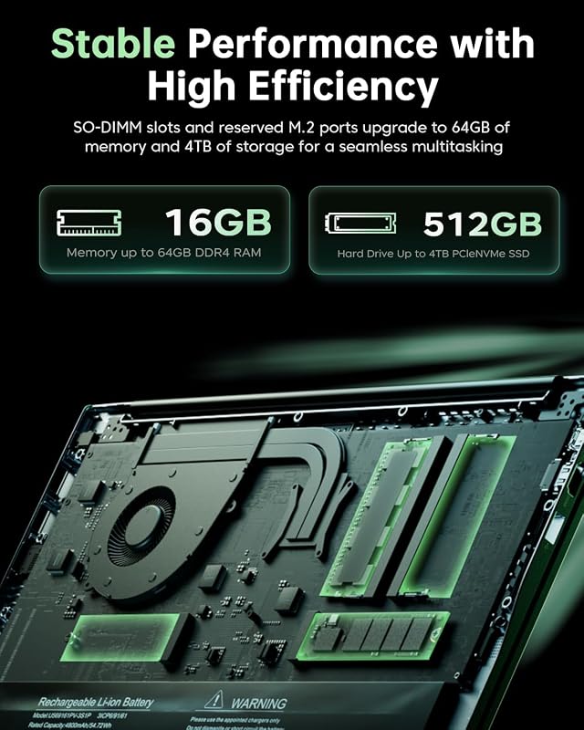 MALLRACE Gaming Laptop,15.6 inch Laptop with AMD Ryzen 7 Processor (Up to 4.5GHz,8C/16T),16GB DDR4 RAM 512GB SSD, AMD Radeon Graphics,WiFi 6, Webcam,2026 Windows 11 Laptop Computer for Video Editing image 4