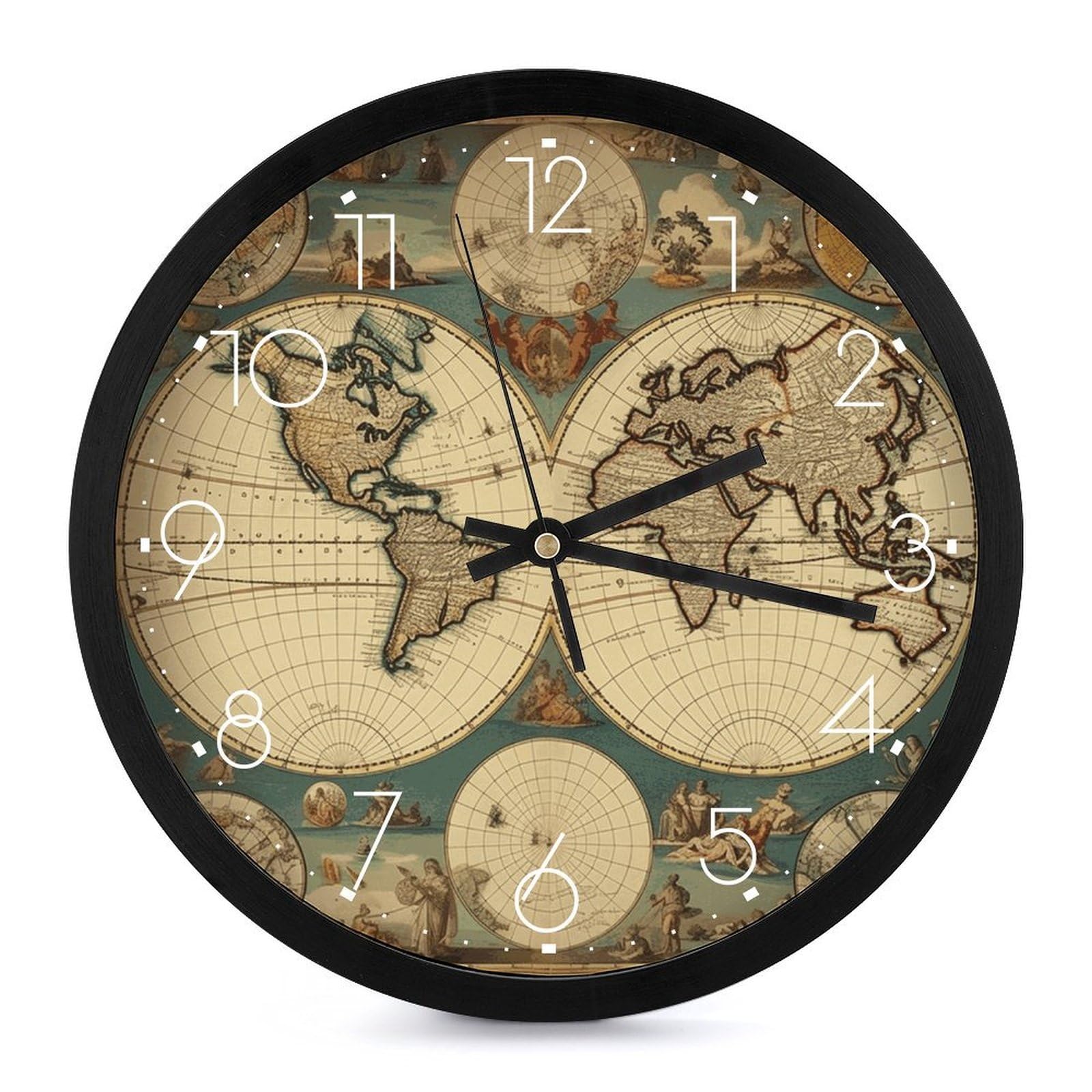 Horloge murale rétro pour décoration de salon et ambiance vintage