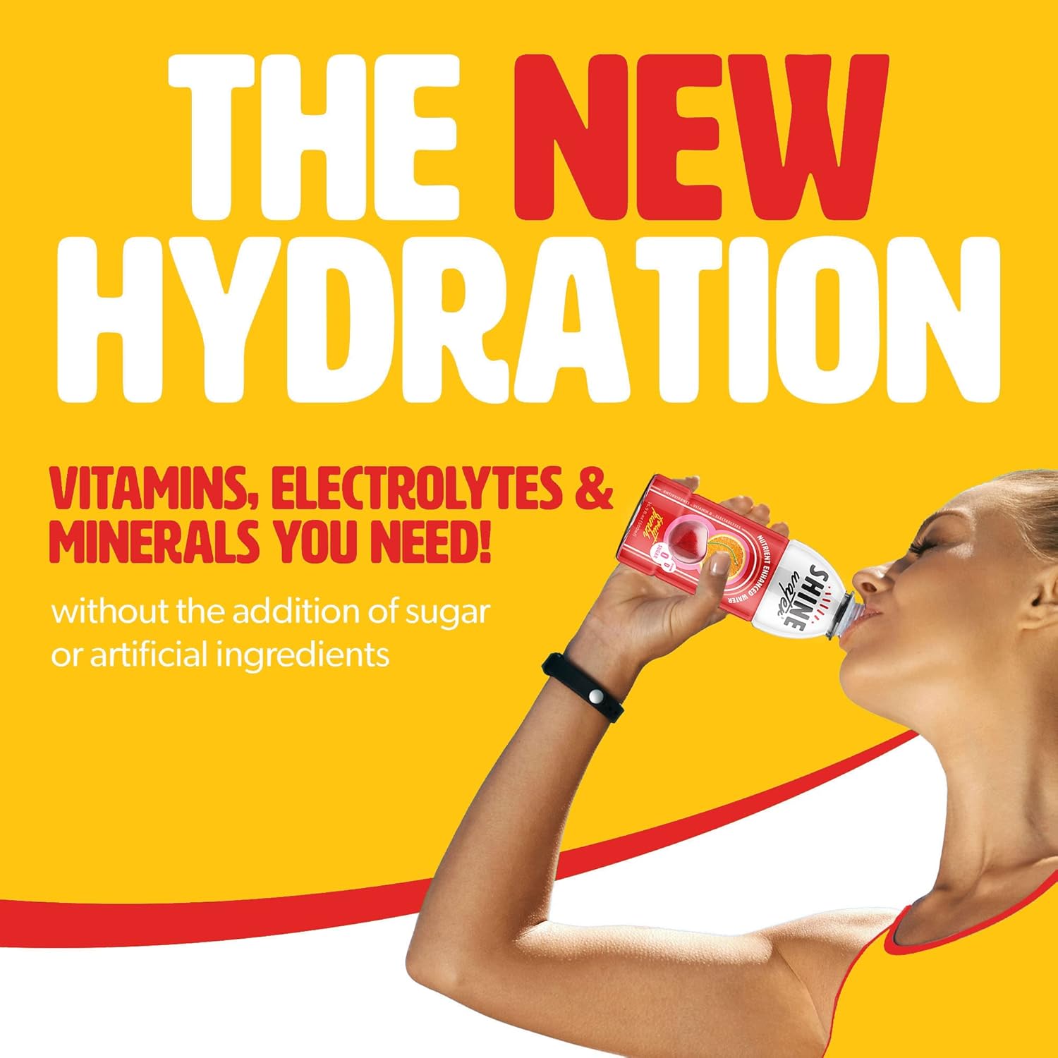 ShineWater Fruit Punch - Pack of 12 (16.9 Fl Oz Each) - Naturally Flavored Electrolyte Water with Vitamin D, Powerful Hydration and Plant-Based Antioxidants, Zero Sugar, Low Calories! : Grocery & Gourmet Food