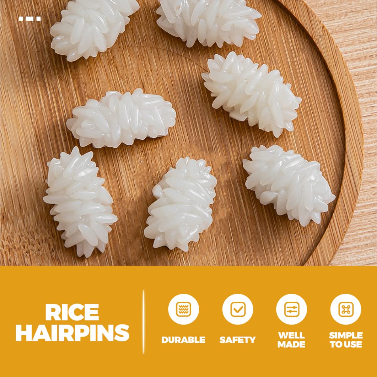 GALPADA 48 Piezas Horquilla De Arroz Comida Para El Cabello Pasadores De Pelo Japoneses Pelo Decorativo Pasadores De Pelo Para Niños El Plastico Chica Accesorios El Lado