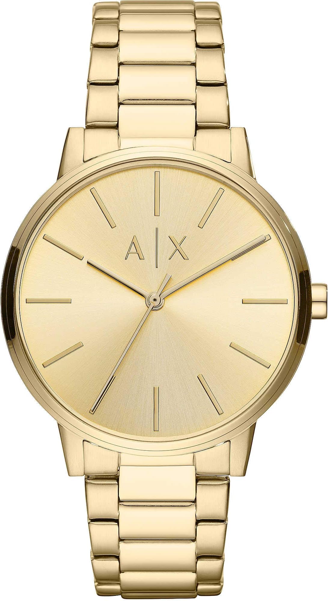 Armani Exchange Cayde Men's Gold Dial Stainless Steel Analog Watch - AX2707