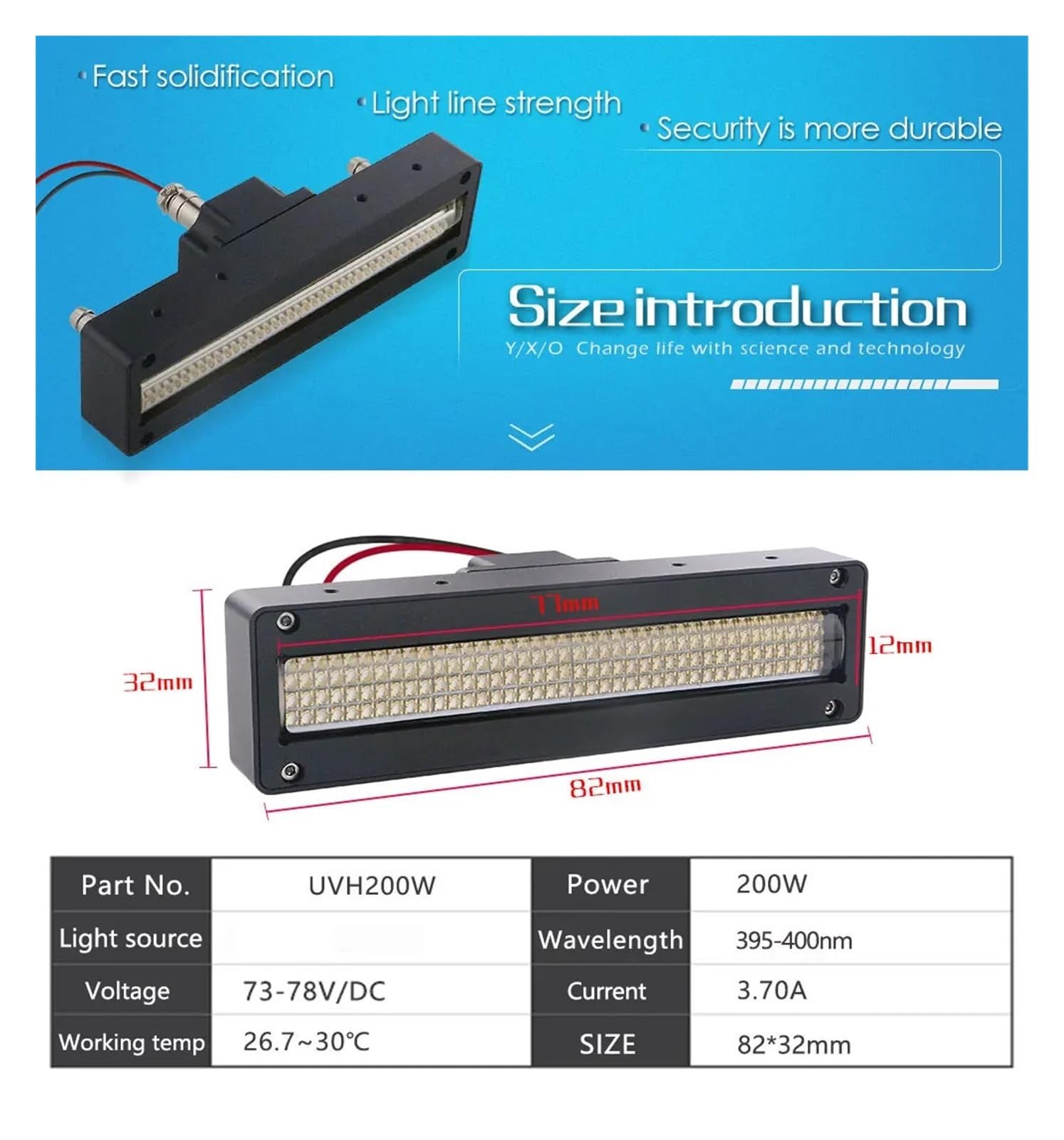 Światło UV, 1 szt. 160 w 180 w 200 w płaska drukarka Uv utwardzanie światłem Led do maszyny do utwardzania farb UV, drukarka led Uv/płaska drukarka Uv