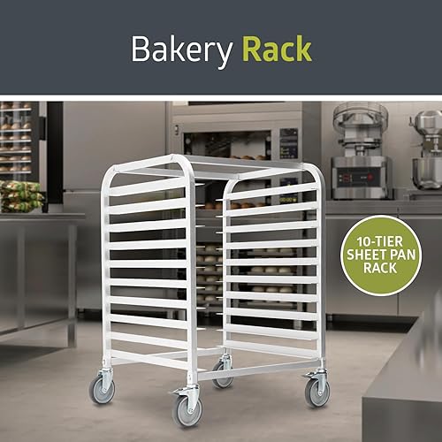 Miniatura 2 de Pearington Estante para bollos de 20 niveles con ruedas, estante comercial para hornear para almacenamiento completo o medio industrial, accesorio