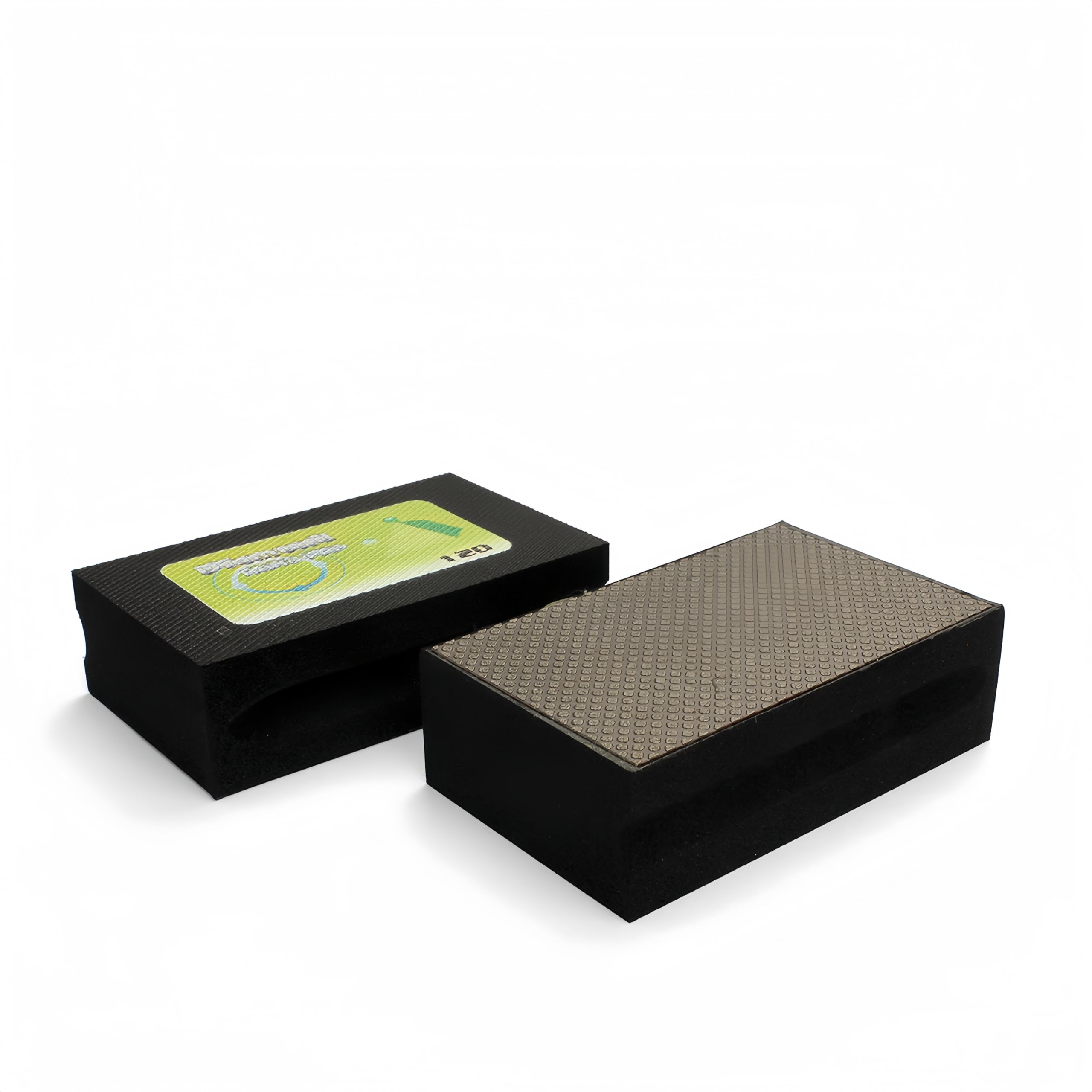 2 Pack Diamond Sanding Blocks Hand-Held Pad Polishing Grinding Block For Glass Granite Concrete Marble 120 Grit - Image 3