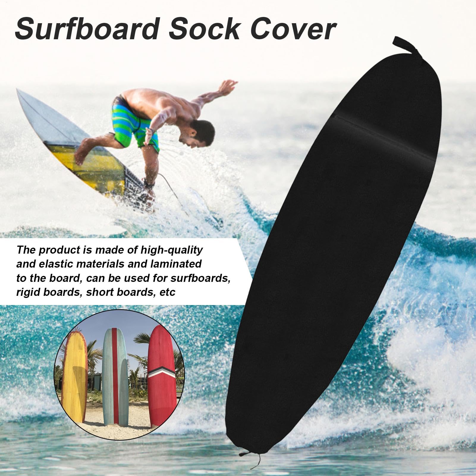 Chaussette De Planche De Surf Imprimée - Housse De Planche De Paddle, Sac De Planche De Surf Longboard | Protection Légère Pour Sac De Planche De Surf, Bonne Protection Contre La Pluie, Étui
