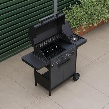 Charles Bentley 6-Burner Gas BBQ with Side Burner, Ottimo 420/6-Burner