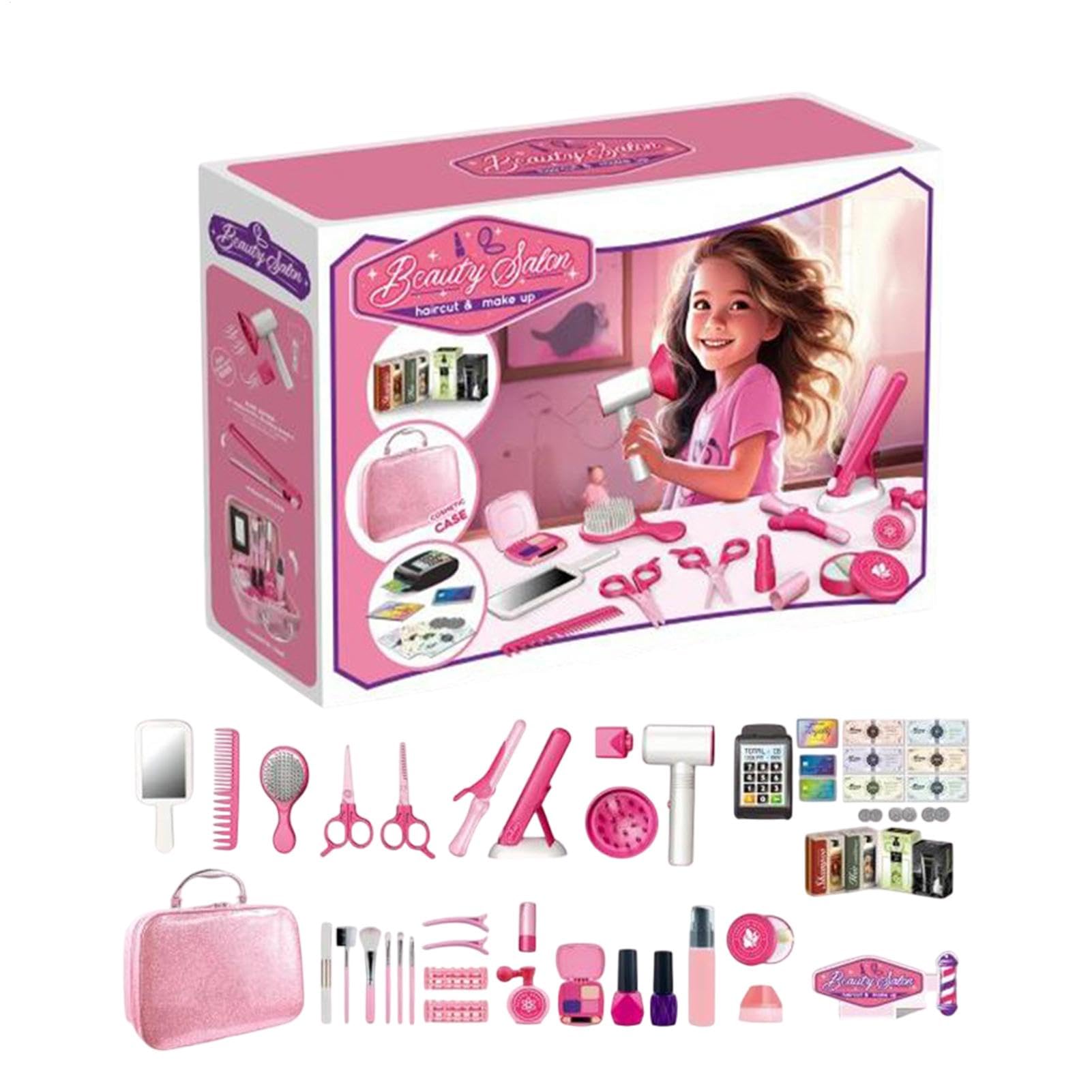 Set salone di bellezza per bambini, set di giochi di ruolo per | parrucchiere | Set da per parrucchiere, , di ruolo | Set da per bambini Giocattolo Fai finta di