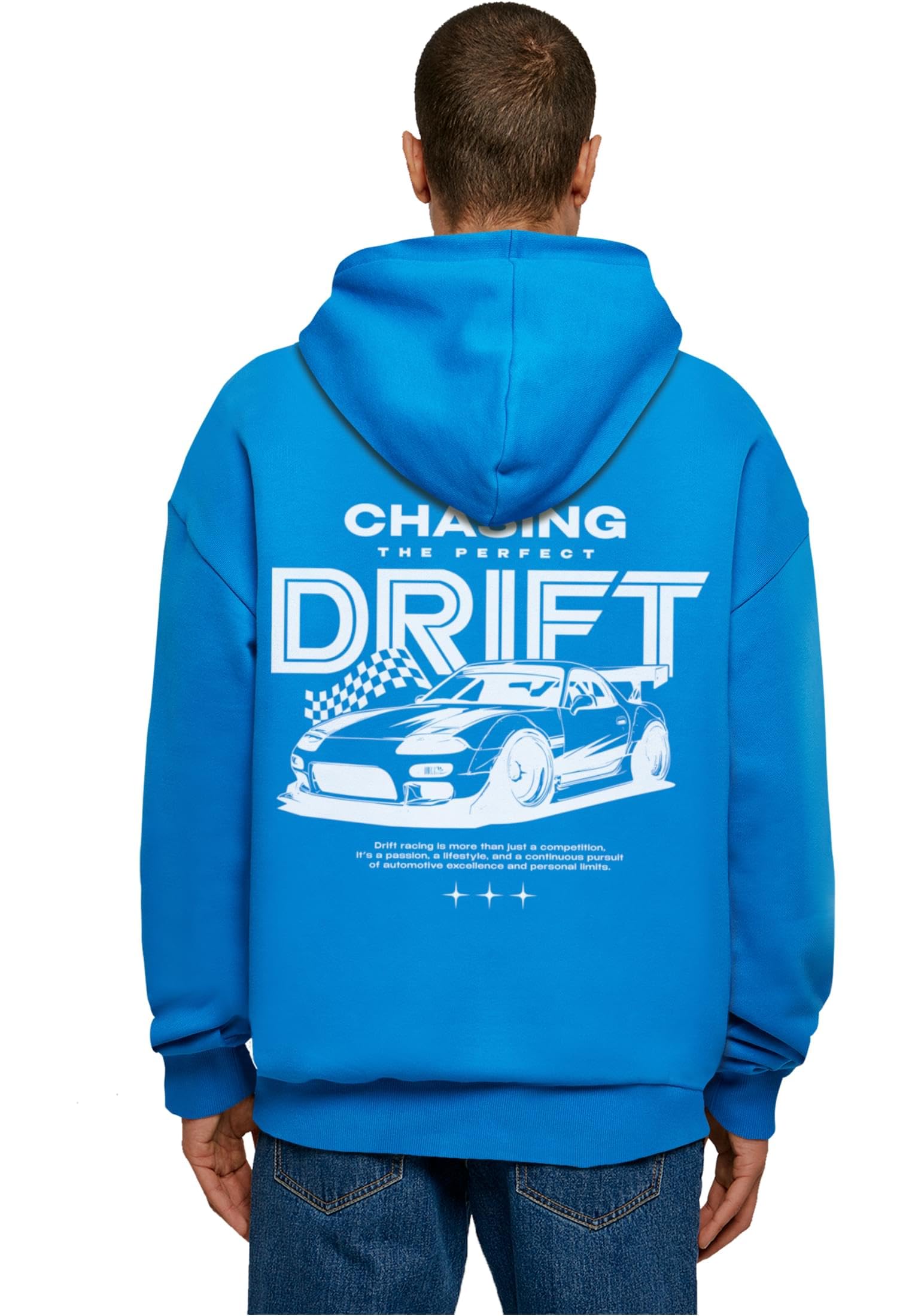 Mister Tee Męska bluza z kapturem The Perfect Drift Ultra Heavy Cotton Box Hoody – Oversize Hoodie z bawełny w stylu Streetwear ze sportowym nadrukiem z przodu i z tyłu