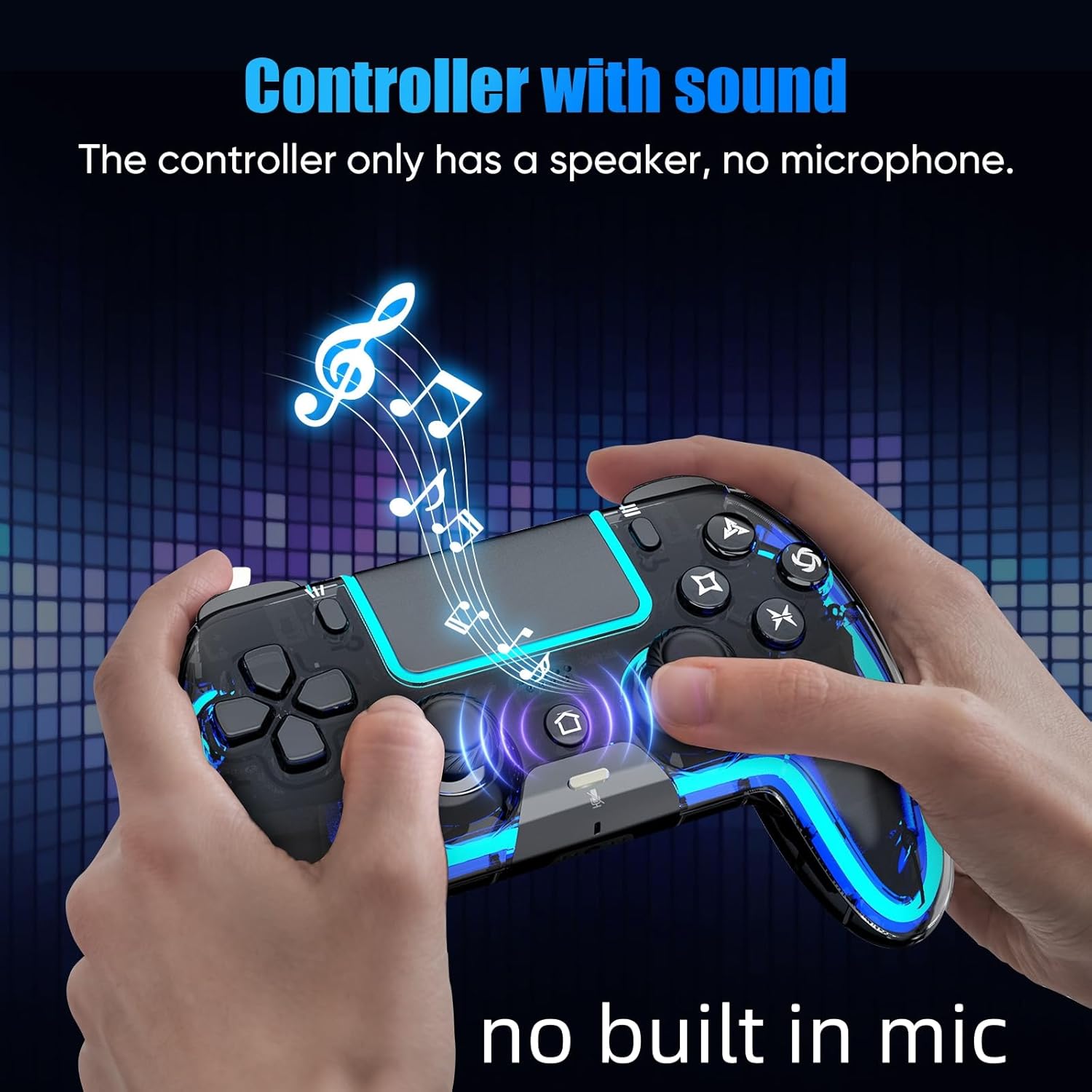 BETMI Wireless Controller for PS5, Pro/Slim/MAC/Steam Deck/PC, Hall Effect Joystick, Dual Vibration/Marco/Turbo, 3.5mm Jack, 6-Axis, Mute Key, LED Gamepad with Speaker (4 Lighting Effects, 9 Light Colors) 9 71cacwFb9KL. SL1500
