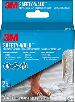 3M220C-R2X180 7641 Shower Tread, Clear, 2 inch
