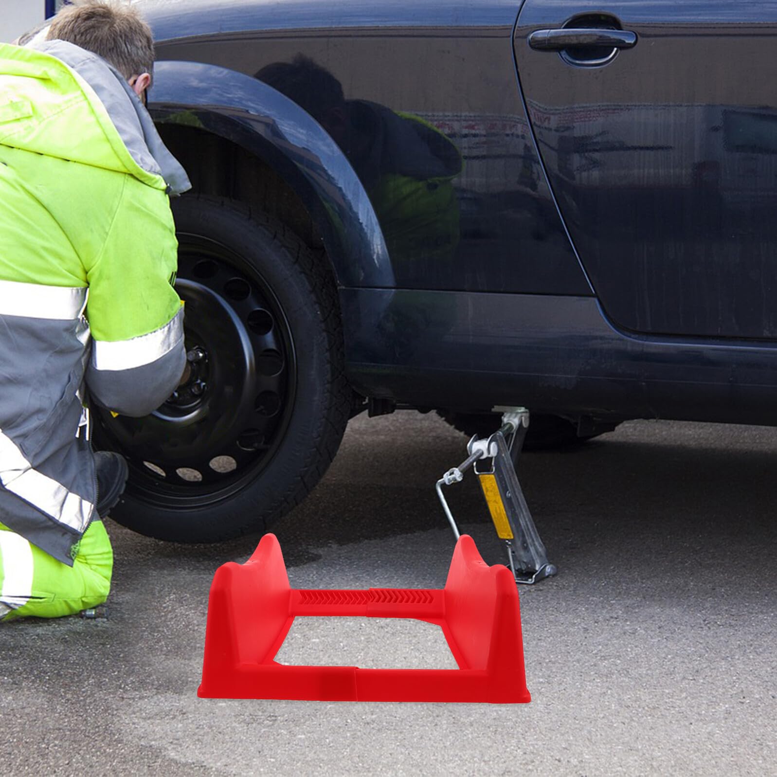 Sosoport Tragbares Reifenaufbewahrungsgestell für Auto und Garage, Rot