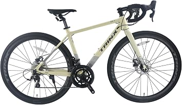 TRINX SKY 700C Road Bike, Cost-Performance, 18-Speed, Dual Control Lever, Lightweight, 700C, Aluminum Frame, 1.5 inch 38 mm Deep Rim Wheels, Front and Rear Mounted Mechanical Disc