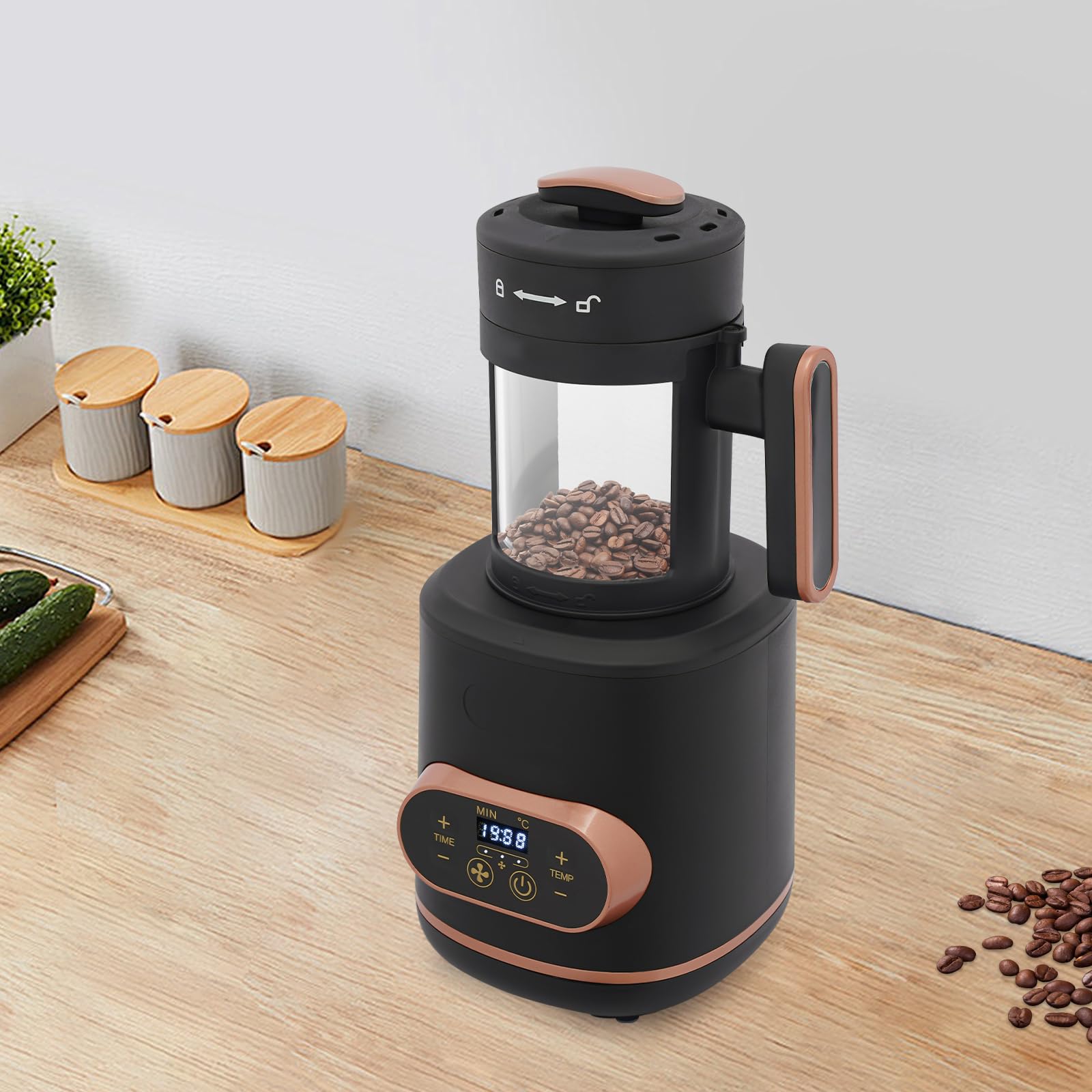 Tostador Horizontal Tostador De Café Eléctrico 1500g Capacidad