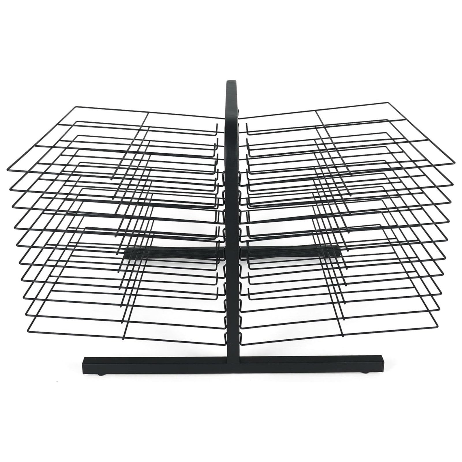 Aioneer Tabletop Art Drying Rack Standard A3 Paper Drying Shelve, Metal Steel Double Sided Wire Art Rack with 20 Flexible Shelves for Classroom Paintings, Art Studio and Home Use, Black