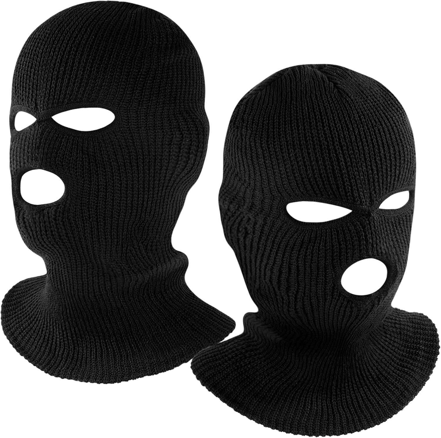 cotaour 2 Packs 3 Hole Balaclava Full Face Mask Unisex Winter Neck Warm ...