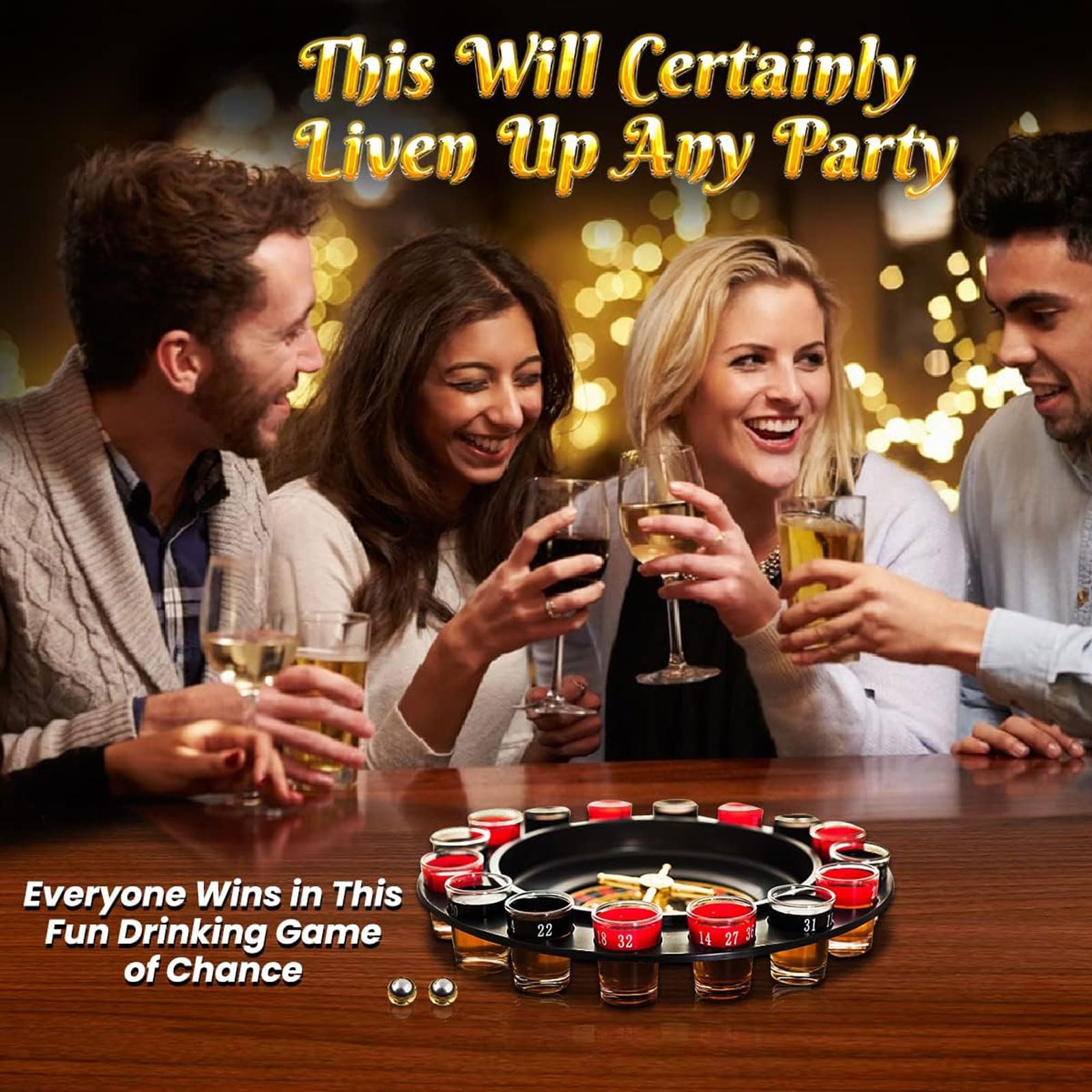 Ruota della Roulette Gioco di Roulette Russa da 29 cm Intrattenimento Creativo Puntelli per Roulette Forniture per Bar Ktv Entertainment Toy Party Giochi di società