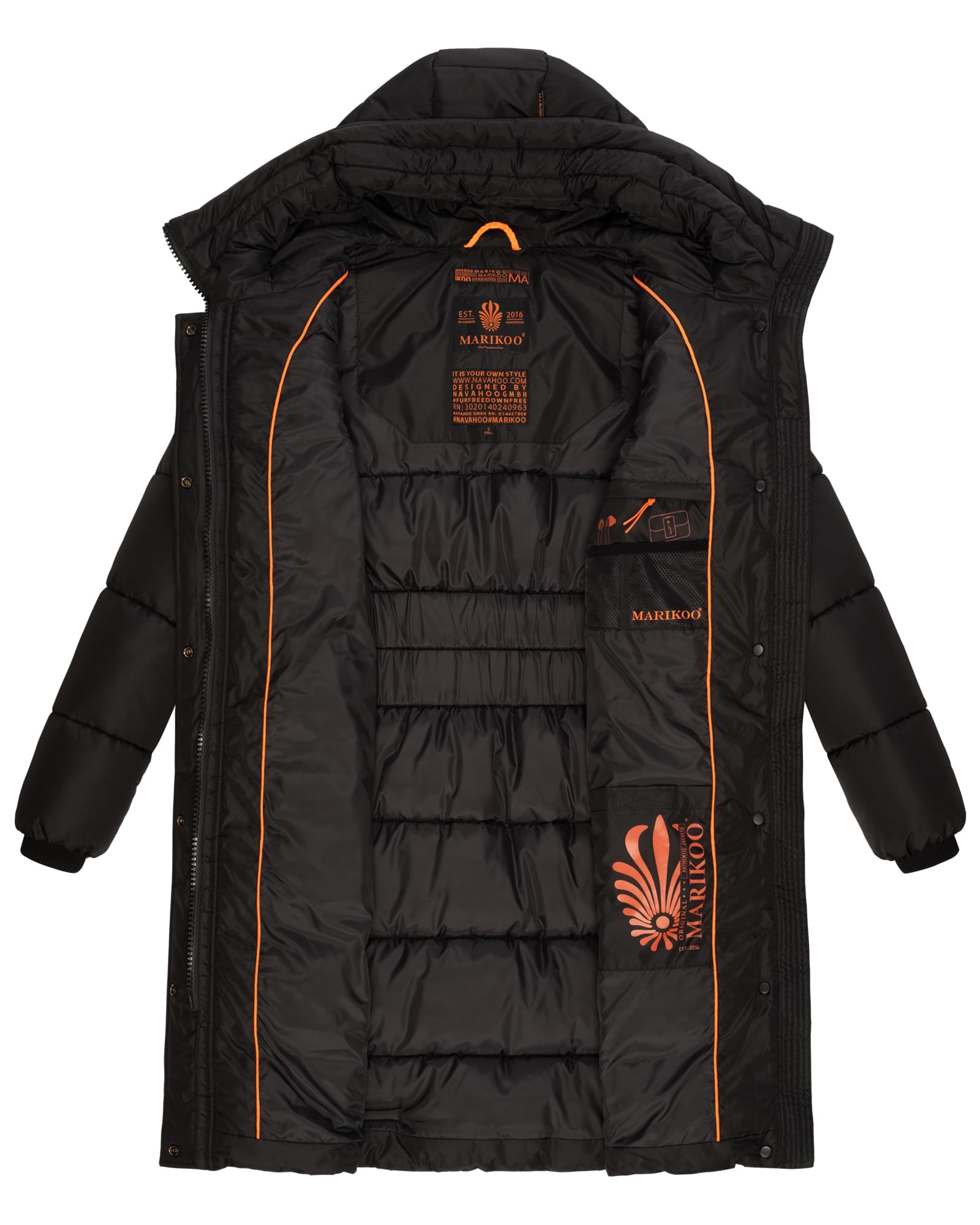 MARIKOO Damen Winter Jacke Stepp Parka Mantel Winterjacke warm gefüttert Yuikoo XS-XXL