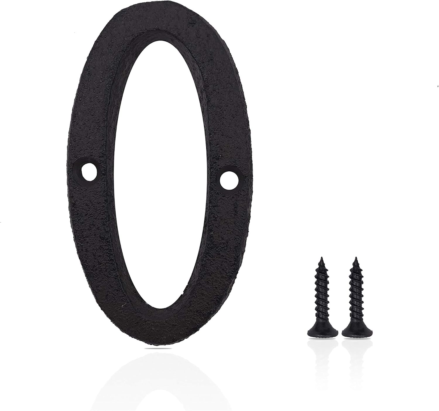 3 Inch House Numbers- Special Cast Iron Home Address Number- Easy Install (3 Inch High, 0)