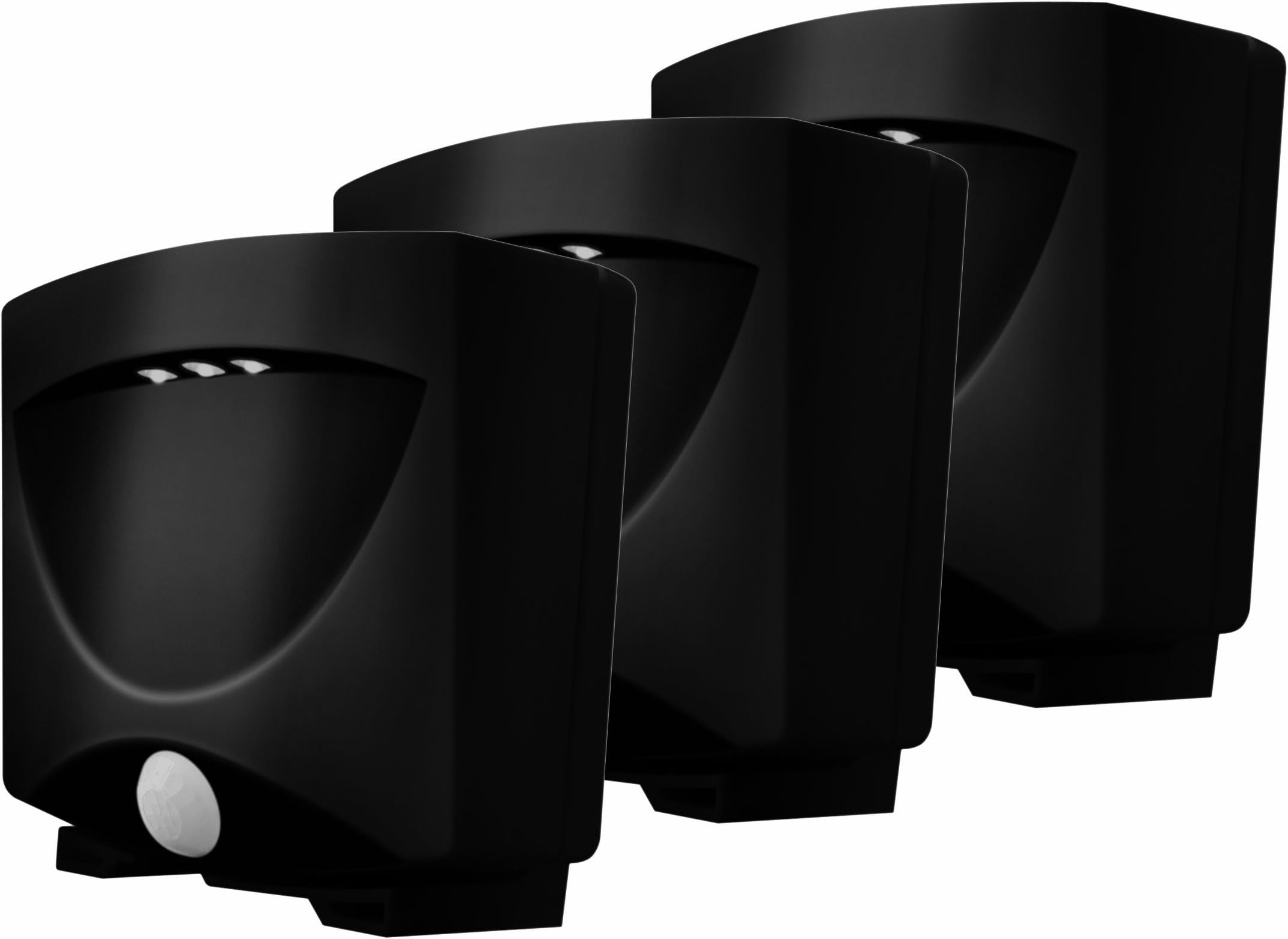 Maxsa 43342 Motion Activated Weatherproof Indoor / Outdoor Wireless LED Night Light, (3-Pack) Dark Bronze
