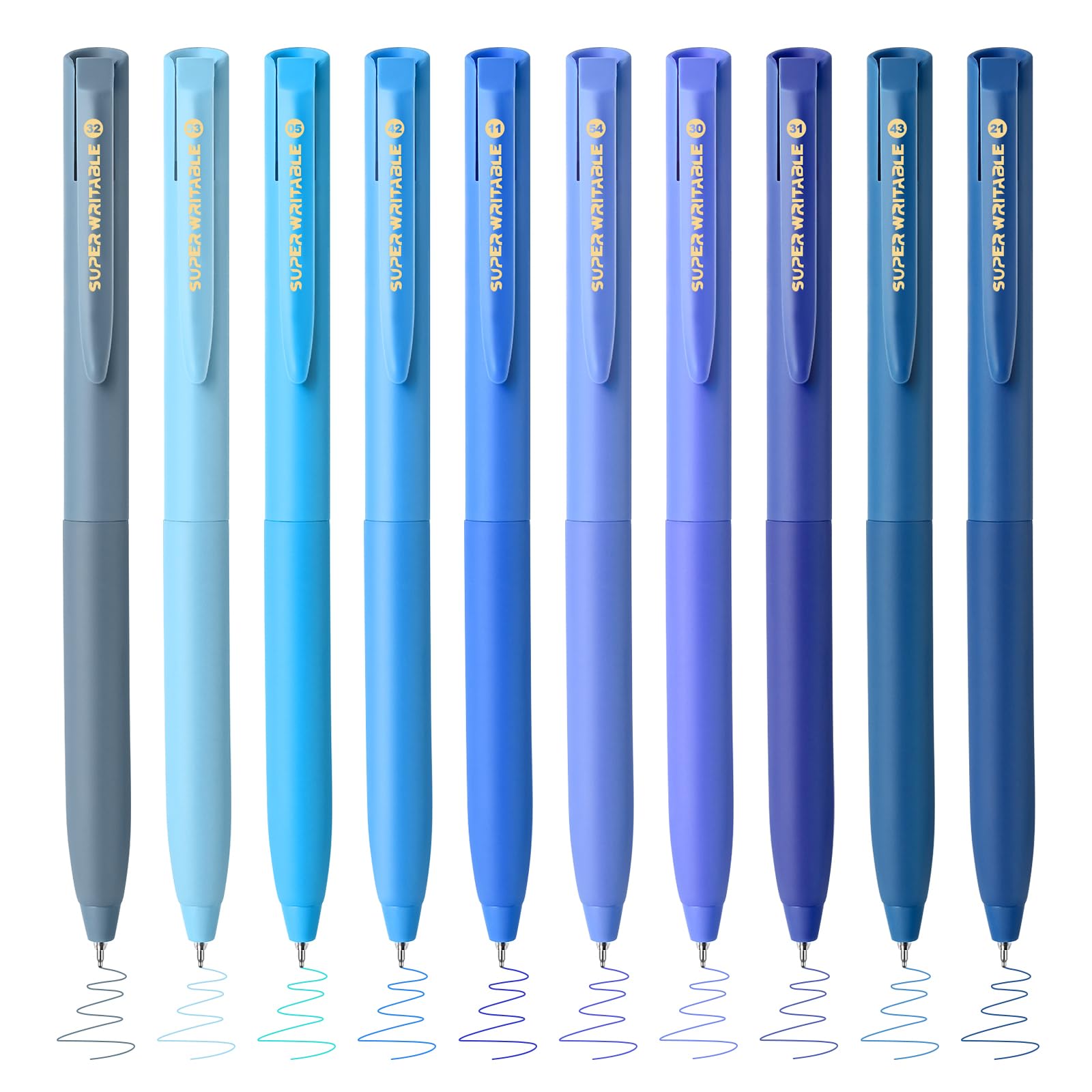 10 bolígrafos de gel de colores surtidos para diario, juego de bolígrafos de punta fina de 0.5 mm, retráctiles, tinta de colores de escritura suave de secado rápido, suministros estéticos de