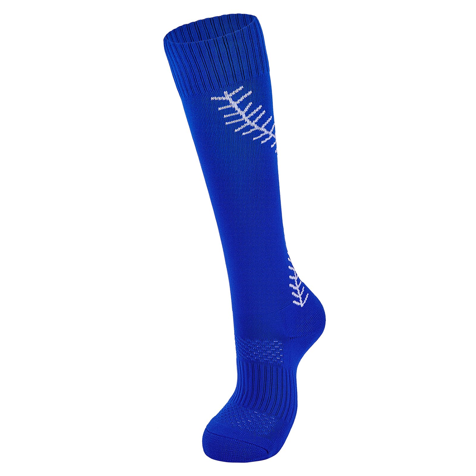 American Trends Calcetines de sóftbol para niñas con puntadas, 3 pares de calcetines de sóftbol atléticos para jóvenes calcetines de béisbol de fútbol, Azul, Large