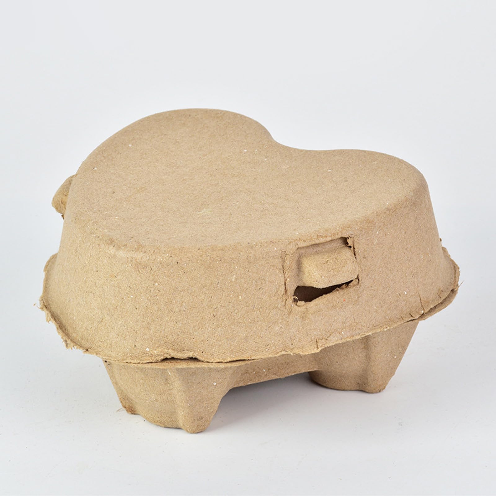 30 recipientes reciclables con diseño de corazón para huevos con 3 compartimentos para sostener huevos de forma segura durante el transporte, propietario de papel natural