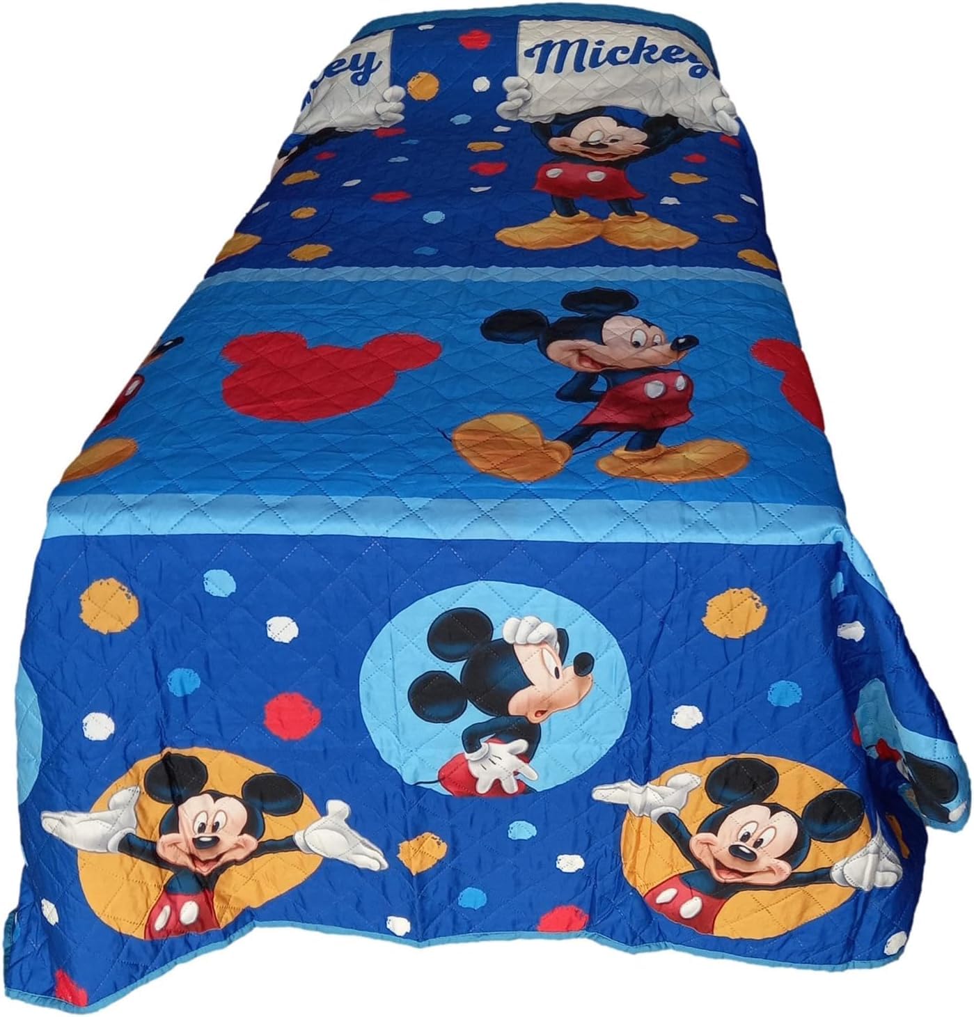 Disney Trapuntino Singolo Primaverile Estivo Personaggi Cartoons Copriletto Trapuntato Leggero Bambini (Mickey)