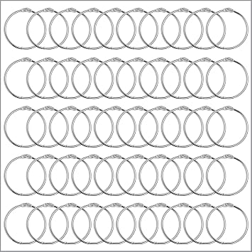 1.25" Binder Rings, 50 Pack, 1.25 Inch Loose Leaf Binder Rings, Nickel Plated Steel, Book Rings, Index Card Rings, Metal Rings for Index Cards, Rings for Flash Cards, Paper Rings, Small Binder Ring