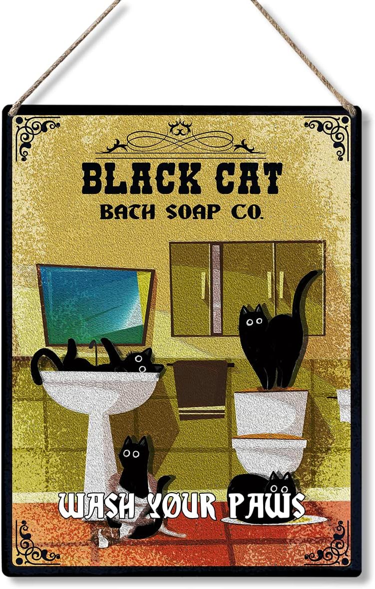 Funny Bathroom Quote Wood Plaque Sign Wall Hanging, Retro