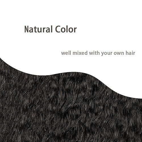 Miniatura 7 de Alishow Extensiones de cabello humano real con clip para mujeres negras, 22 pulgadas, cabello virgen con clip de cabeza completa, sin procesar, Remy