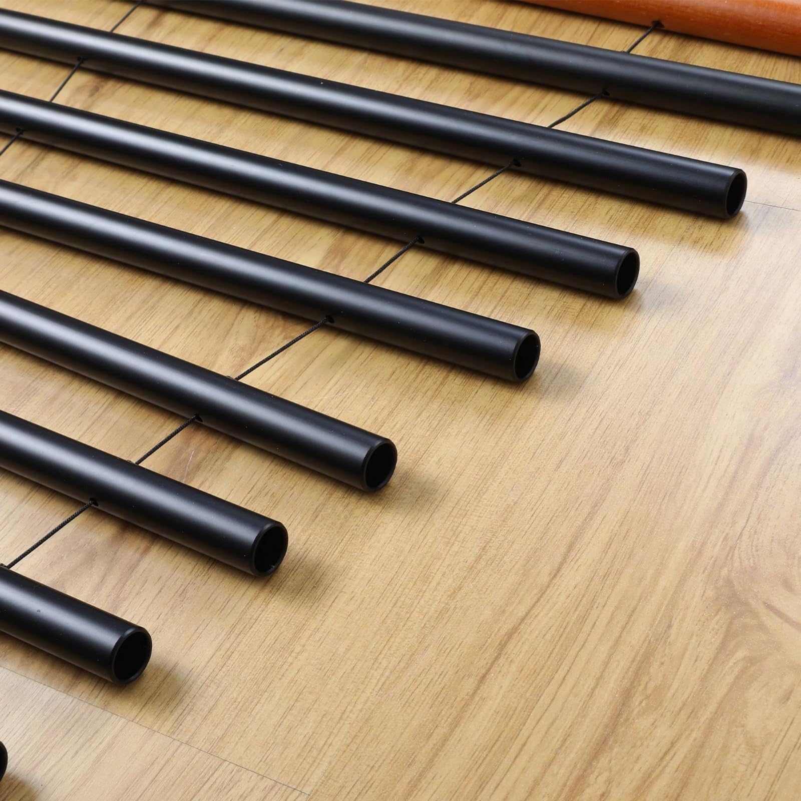 de Percusión Infantil Tubular Xilófono Colgante Diseñado para Golpeo Suave y Resonante Adecuado para Relajación Hogares Rincones de Juego, Negro, Étnico
