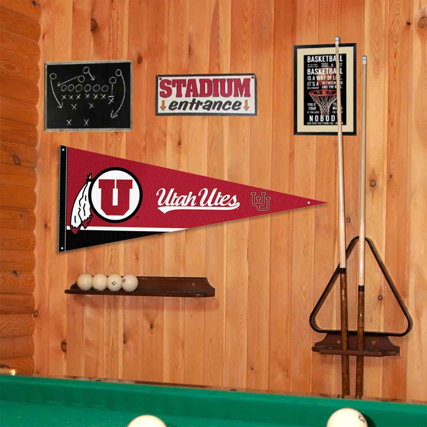 College Flags & Banners Co. Utah Pennant Flag and Wall Tack Mount Pads - Image 4