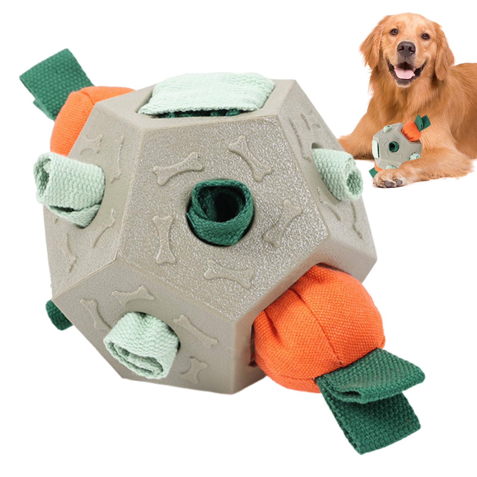 Jouet interactif à mâcher distribuant des récompenses pour chiots et grands chiens