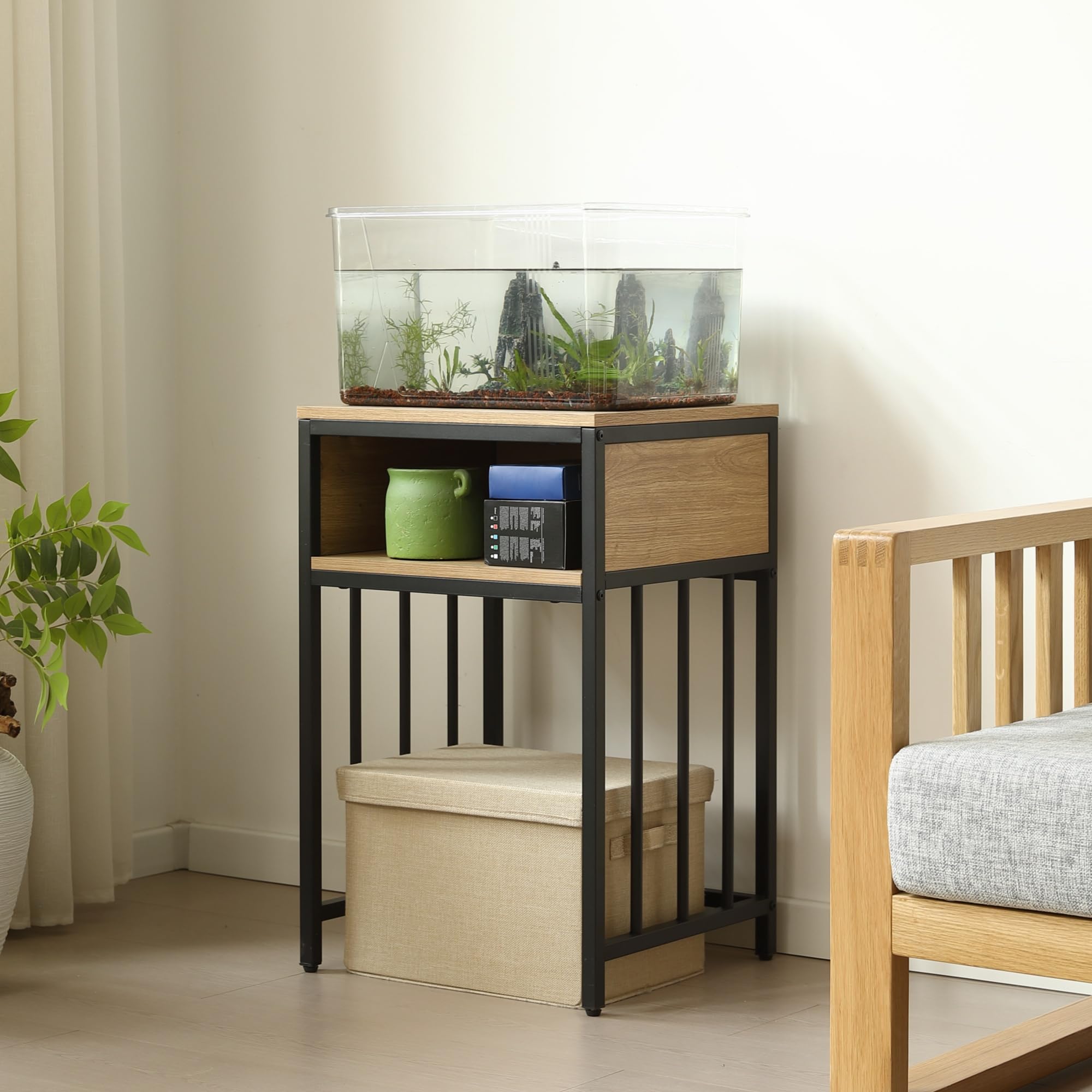 水槽台 水槽スタンド 45*40cm 耐荷重100kg 二段収納棚 幅45cm Amazon.co.jp: 水槽台 収納ラック 45cm幅 耐荷重100kg 二段式スチール