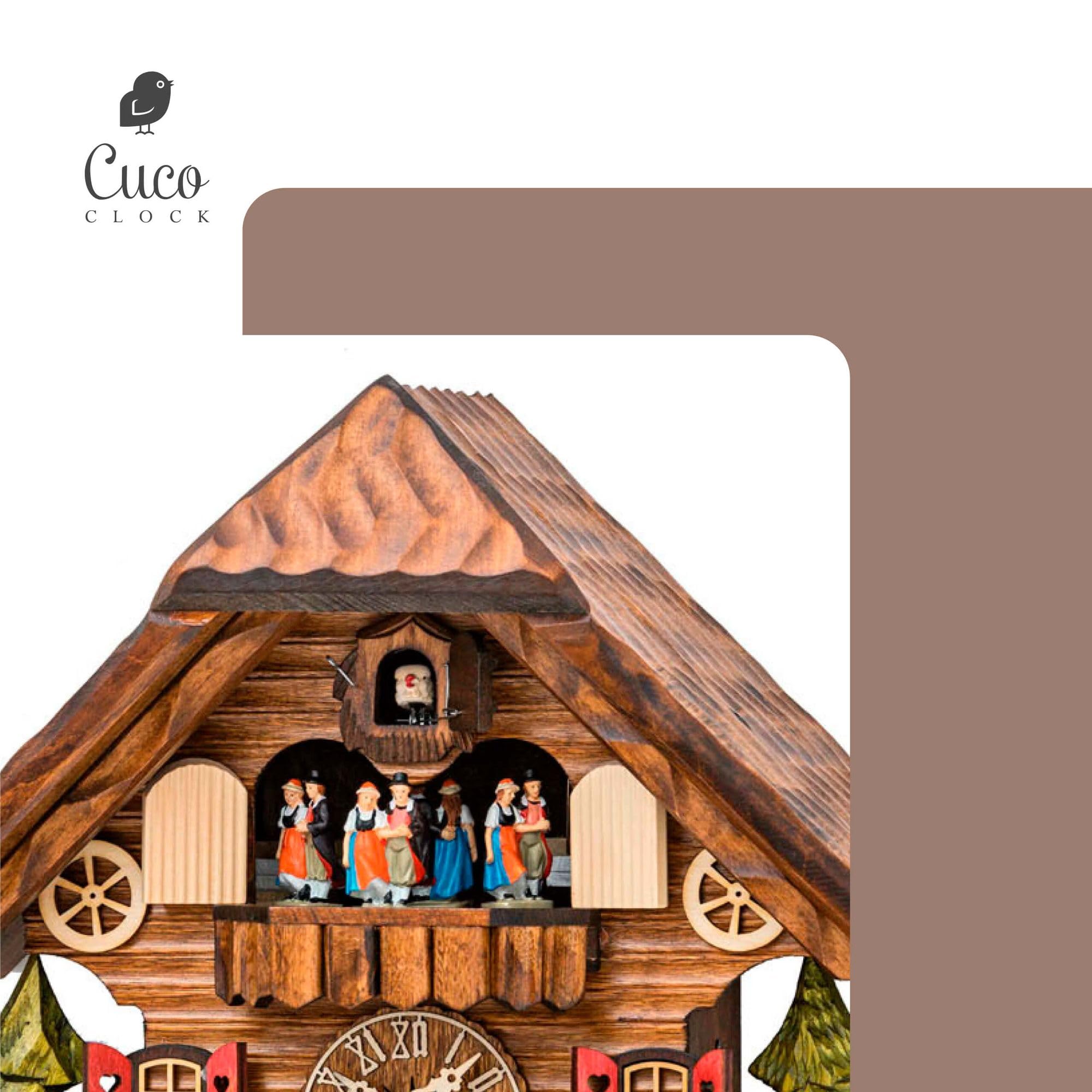Pendule à coucou - Le bûcheron dans son chalet - Horloge à