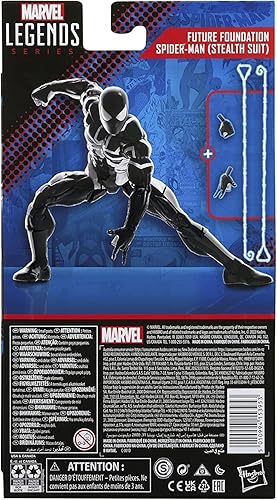 Miniatura 3 de Hasbro Spider-Man Marvel Legends Series - Figura de acción de 6 pulgadas Future Foundation (Stealth Suit), incluye 4 accesorios