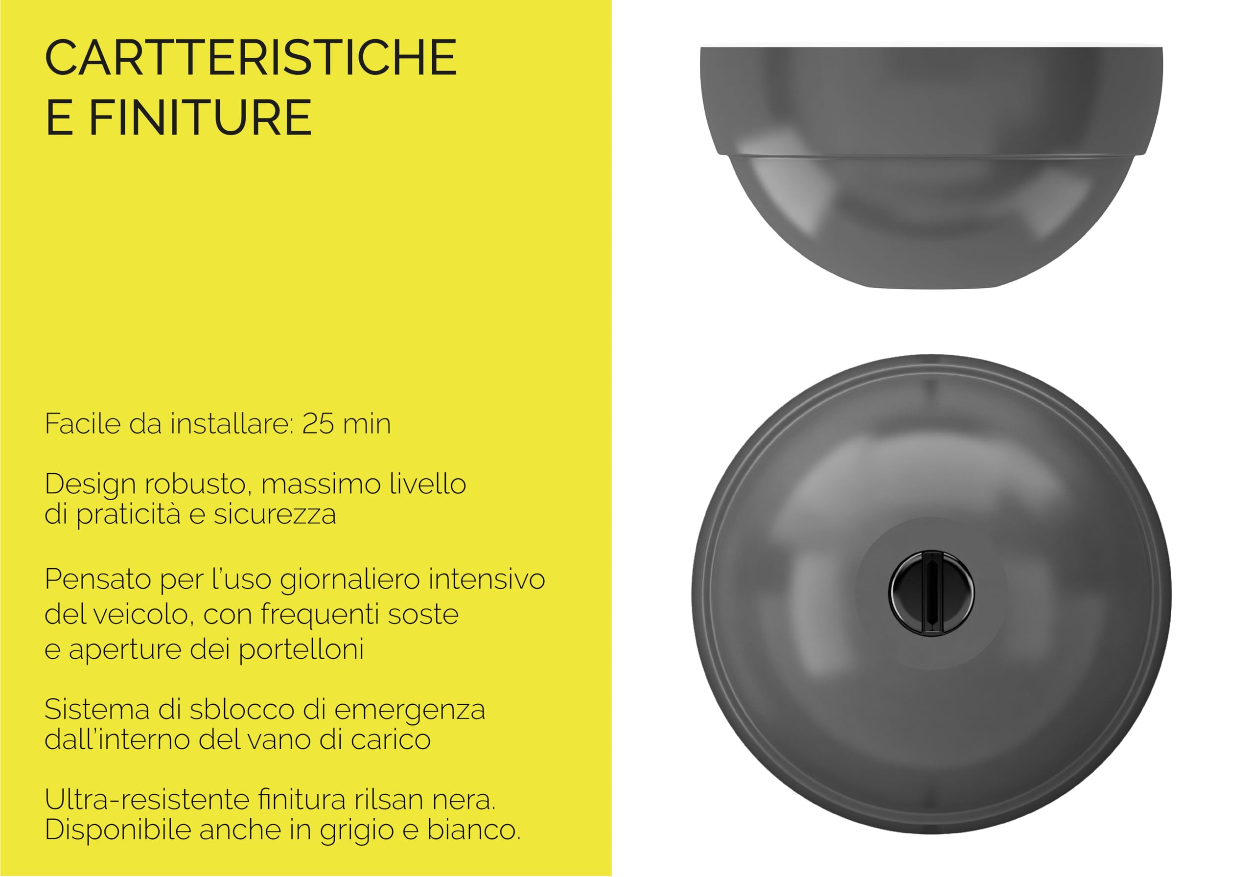 UFO MERONI SERRATURE - Ufo3 Cerradura Furgoneta Seguridad, Cerradura Antirrobo de Alta Seguridad para Furgonetas y Vehículos Comerciales Ligeros, Cierre Automático de Furgoneta, Candado Seguridad