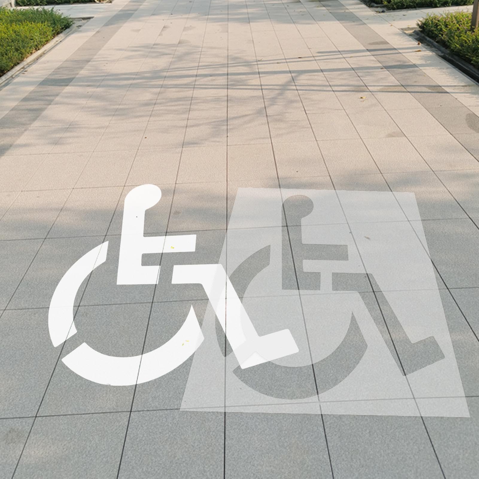Szablon Handicap do parkingu, silikonowe szablony parkingowe do malowania, składany szablon symbolu wózka inwalidzkiego do garażu, podjazdu, betonu, asfaltu