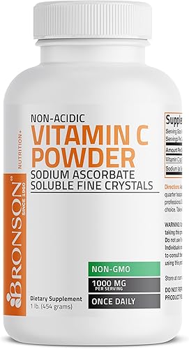Miniatura 10 de Bronson Labs cristales de vitamina C, 1000 mg (ascorbato de sodio no acídico), No Model Number, 1
