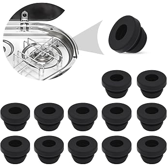 Pack of 12 Rubber Grommet Guides Rubber Feet Rust Rubber Feet Protective Rubber Grommet Guides for RV Cookers Compatible with Dometic Smev and Thetford 5mm Rods