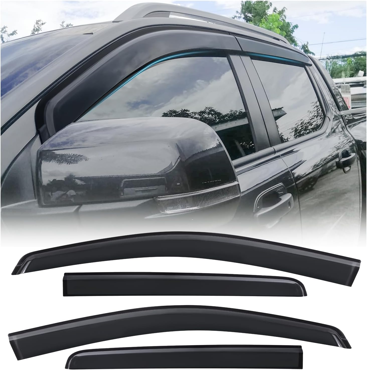 JHCHAN Motorhaubenschutz Für Ford Ranger 2023-2026 - Steinschlagschutz In Mattschwarz