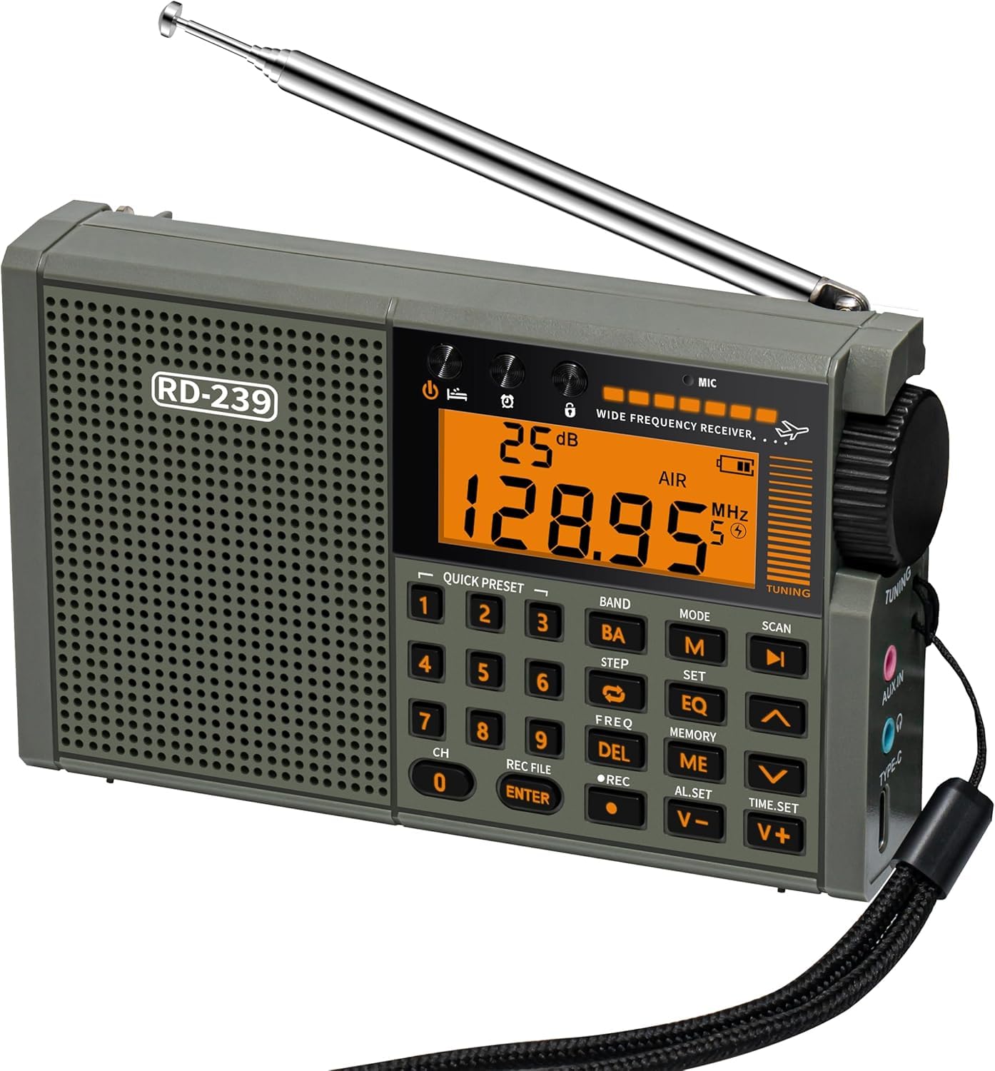 Portable Radio AM FM with USB Charging and AA Battery Operated, Transistor Radio, Strong Reception& Clear Speaker, Headphone Jack, Back Clip, Lanyard-image-39